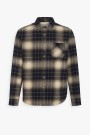 Enrico Santini DALTON Flanellskjorte Marine Beige thumbnail