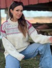 Nordlys of Norway Elegant ullgenser til dame og herre rund hals natur grå rosa thumbnail