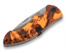 Briv Jaktkniv Dobbeltblad Bukåpner Orange Camo thumbnail