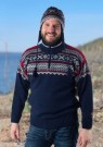 Nordlys of Norway Elegant ullgenser til dame og herre rund hals marine natur rød thumbnail