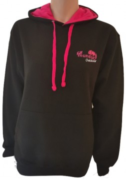 Full mundur Hoodie Fm Outdoor Svart/Rosa