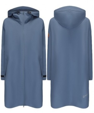 Rock Regn poncho med hette, glidelås og lommer til dame – vindtett og vanntett - Blue Horizon
