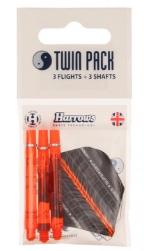 Harrows Flights & Shafts Twin Pack ORANGE