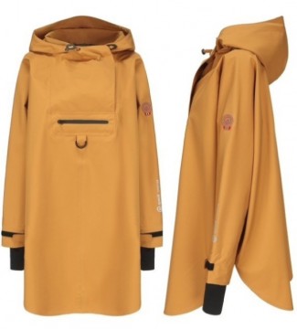 Rock Regn poncho med hette til dame – vindtett og vanntett - Yellow Sunshine