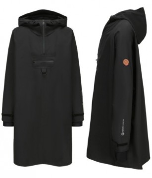 Rock Regn poncho med hette til dame og herre – vindtett og vanntett - Blach Shadow