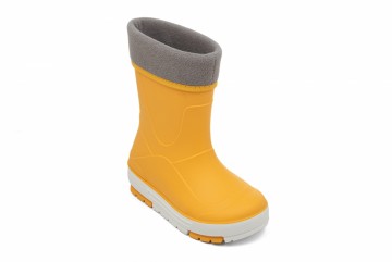 Camminare BIMBO Gummistøvel i PVC m Vintersokk Gul