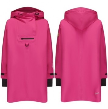 Rock Regn poncho med hette til dame – vindtett og vanntett - Pink Royal