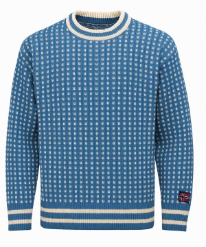 Nordlys of Norway – Klassisk Islender i 100 % ull - blå og natur