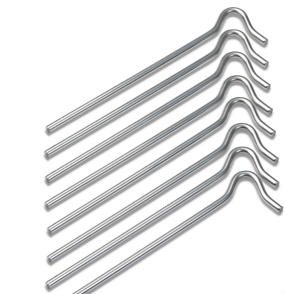 Briv Teltplugger metall 20 cm/ 5mm, 8-pack