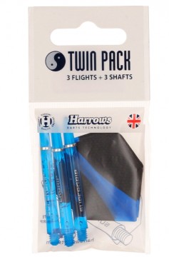 Harrows Flights & Shafts Twin Pack BLÅ