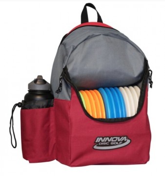 Innova Discover Disc Golf Backpack  Burgunder/Grey